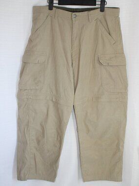 REI Khaki Convertible Cargo Pants, 34" x 34"